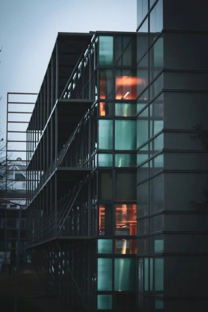 Modern building Modern building with aluminium and glazing